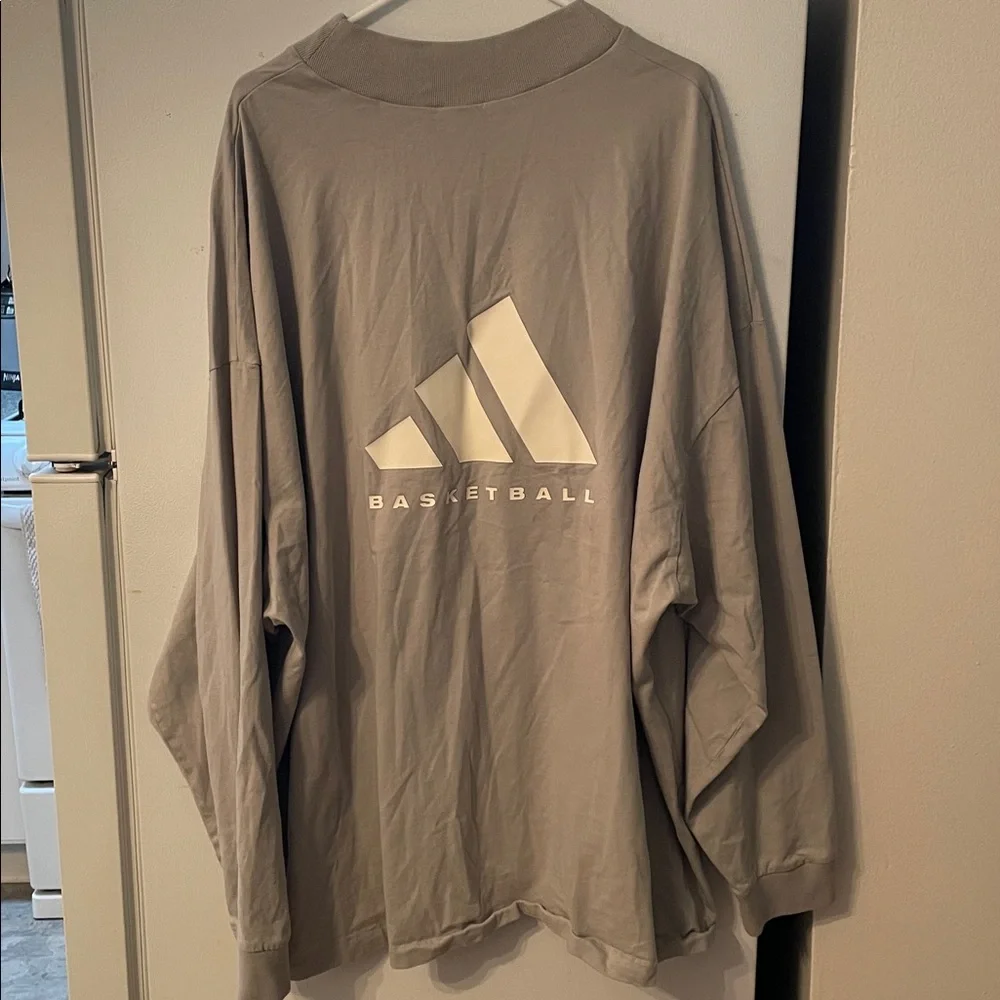 Adidas‎ Men's 3XL Long Sleeve Beige Tee 100% Cotton